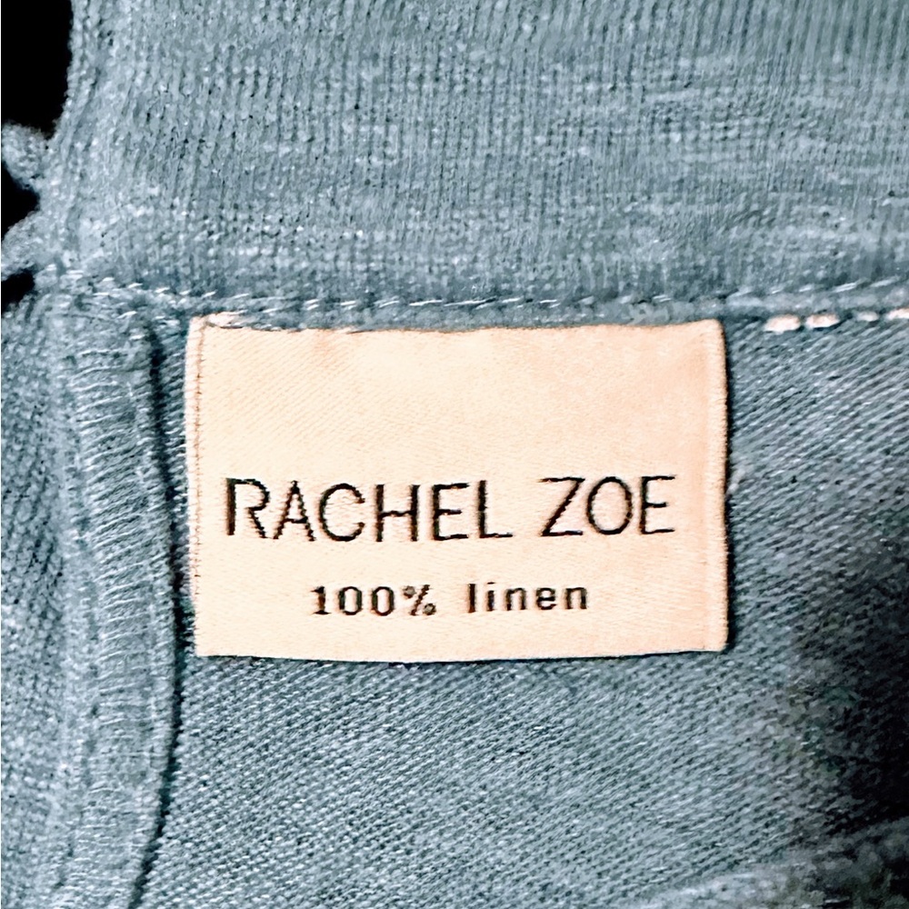 Rachel Zoe Women's Blue Linen Top